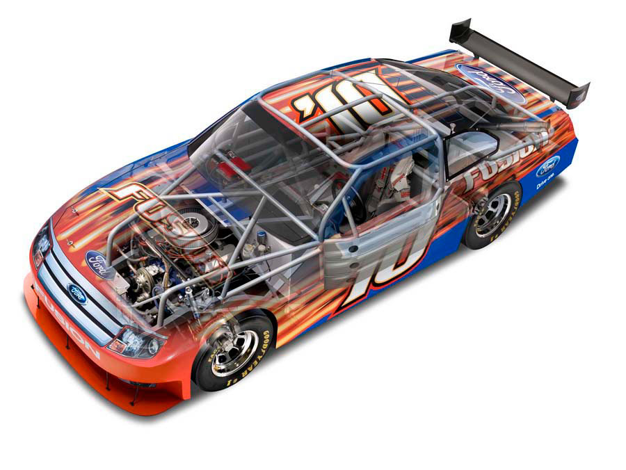 illustration-Technical and How To_Nascar Cutaway-Tony Randazzo