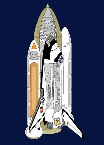 illustration-Technical and How To_Space Shuttle Diagram-Jib Hunt