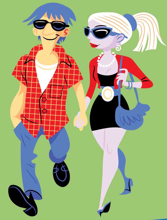 illustration-cartoon-people-illustration-couple-walking-hand-in-hand-Geo Parkin