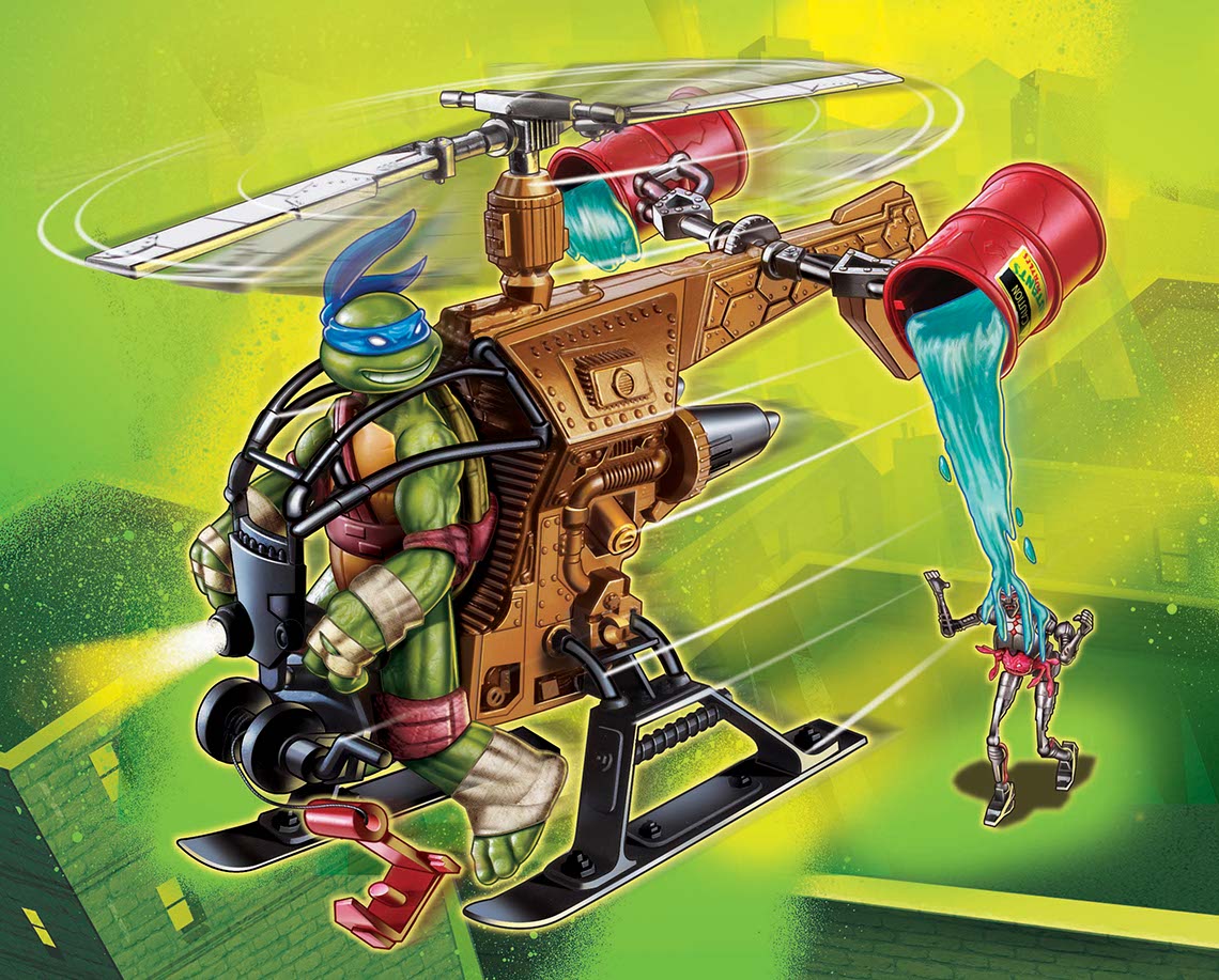 illustration-characters-cartoonTMNT-Leonardo In helicopter-Shawn McKelvey