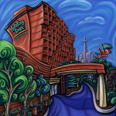 illustration-pastels-holiday inn building yorkdale-giovannina