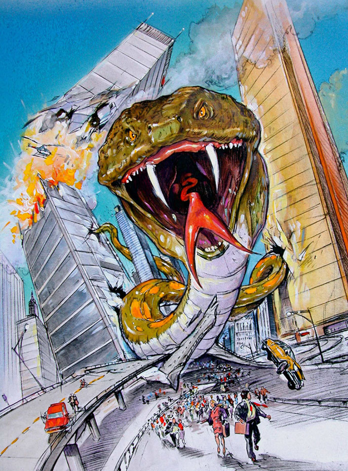 illustration-retro_animals_huge snake-Bill Garland