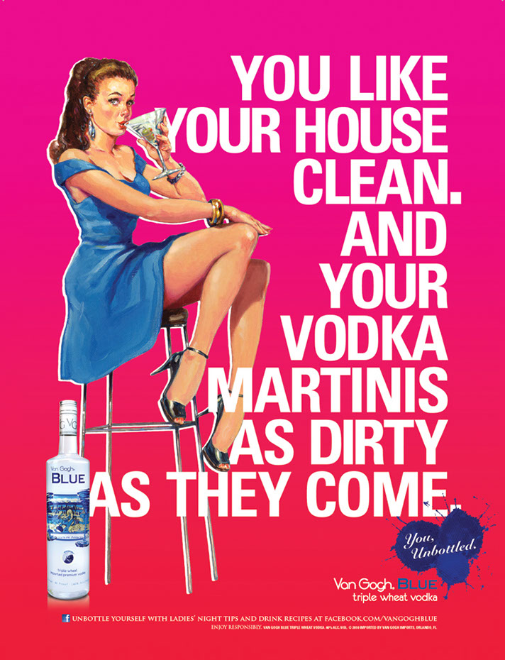 illustration-retro_blue vodka girl-Bill Garland