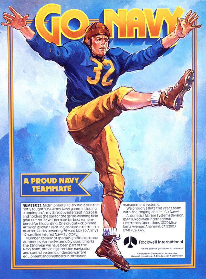 illustration-retro_football player-Bill Garland