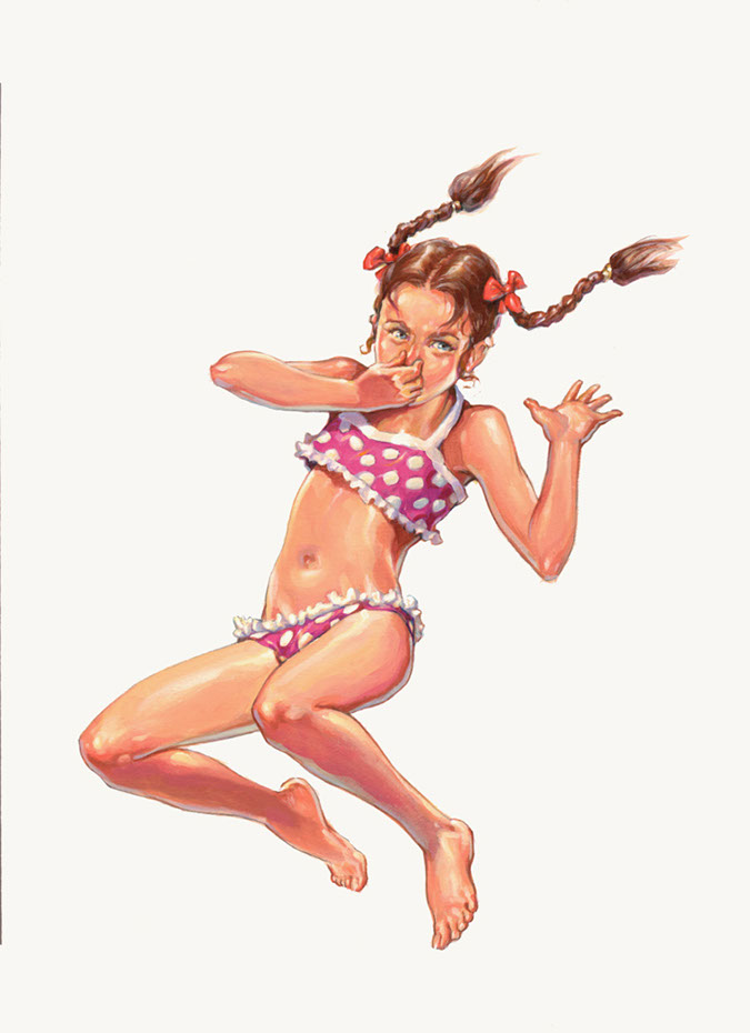 illustration-retro_jumpng girl-Bill Garland