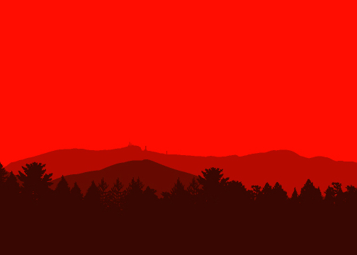 illustration-vector-vermont silhouetted landscape-jib hunt