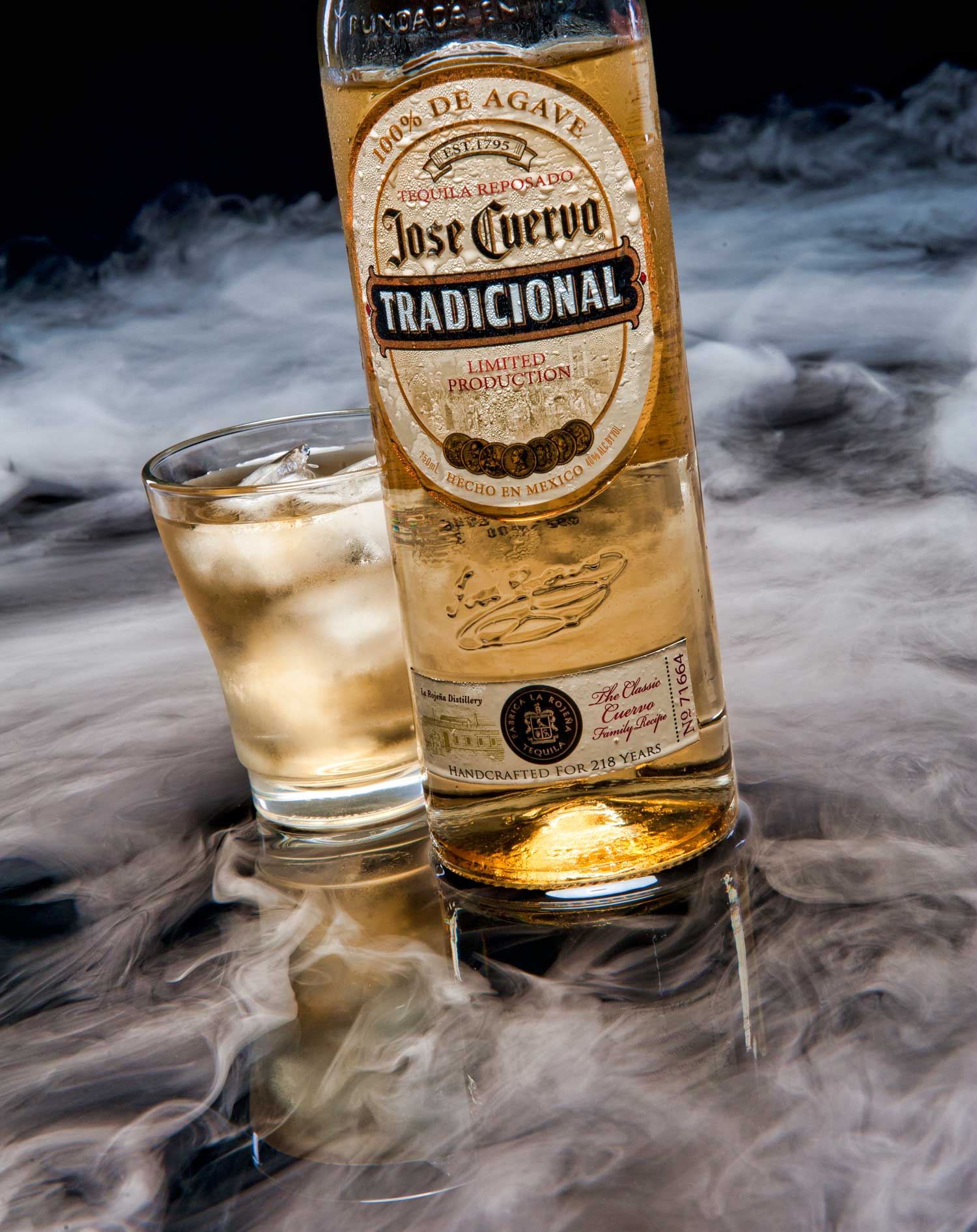jose cuervo tradicional with shot glass