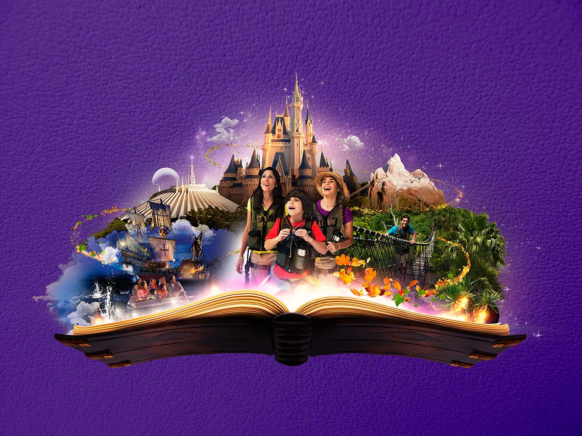 photo-imaging-Disney epic montage fairydust leaves_castle_space mountain_pirates of carribbean_african adventure ropebridge-Anxo Amarelle