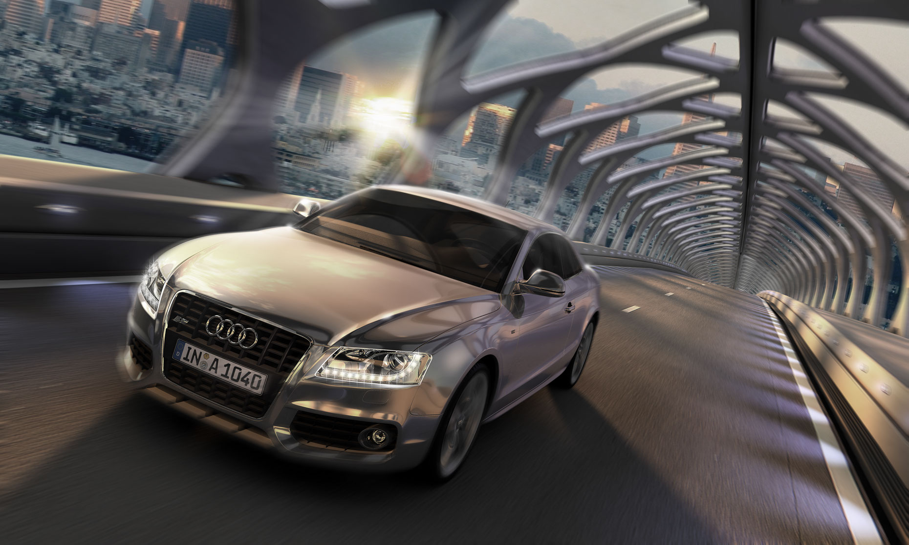 photo-imgaing-CGI Cars_Audi in tunnel-Frank Neidhardt