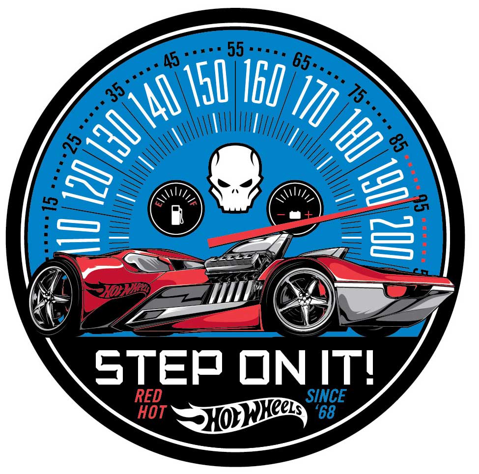 speedometer logo-hot wheels logo development