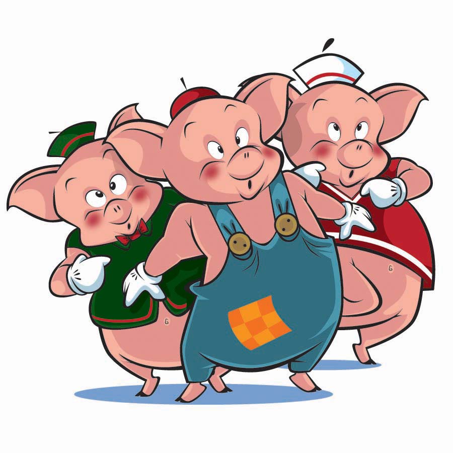 vector_animals_3 little pigs